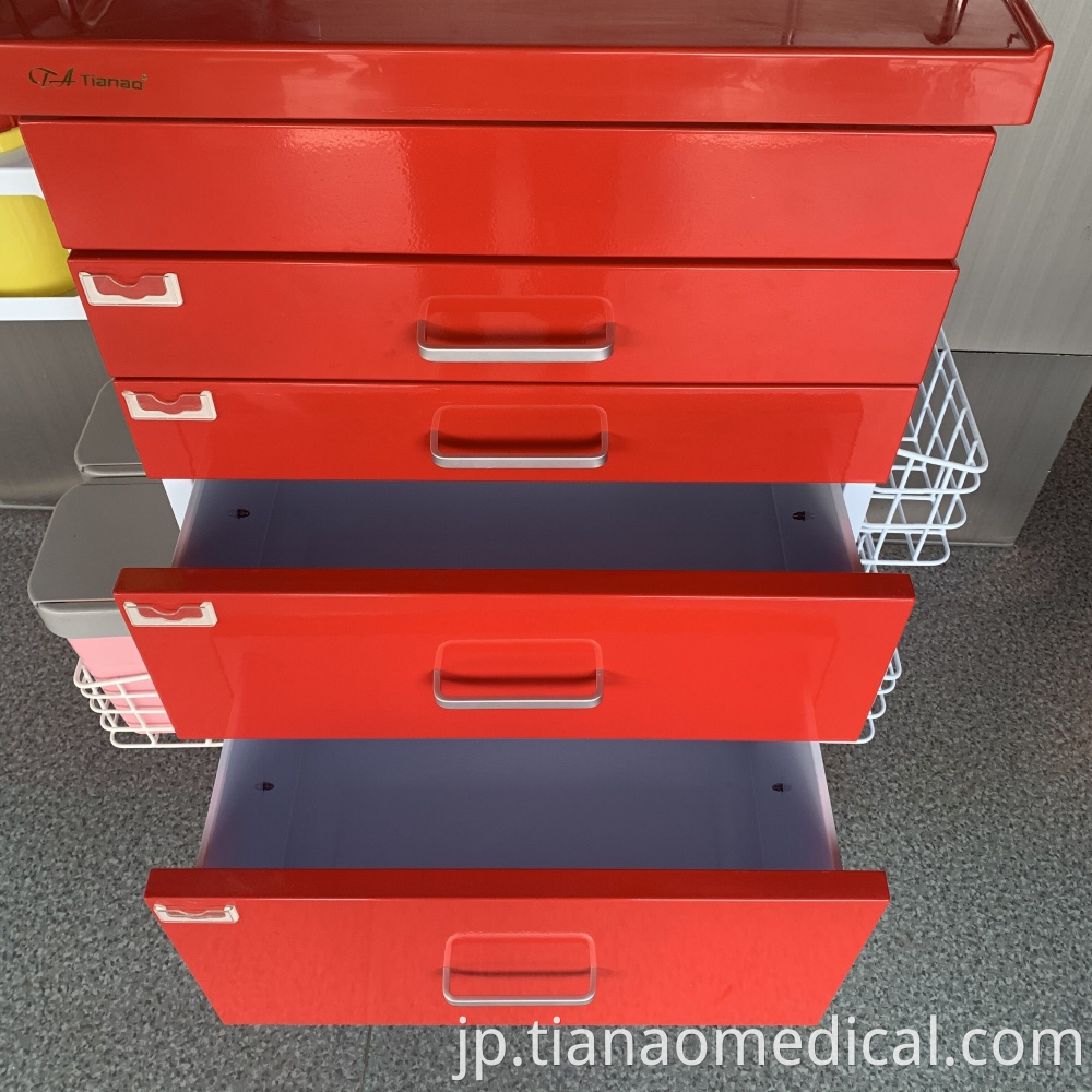 Medical Hosptal Emergency Trolley Cart